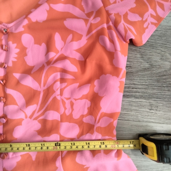 Talbots Silhouette Garden Flutter Sleeve Crepe Dress Size 8 - Picture 10 of 10